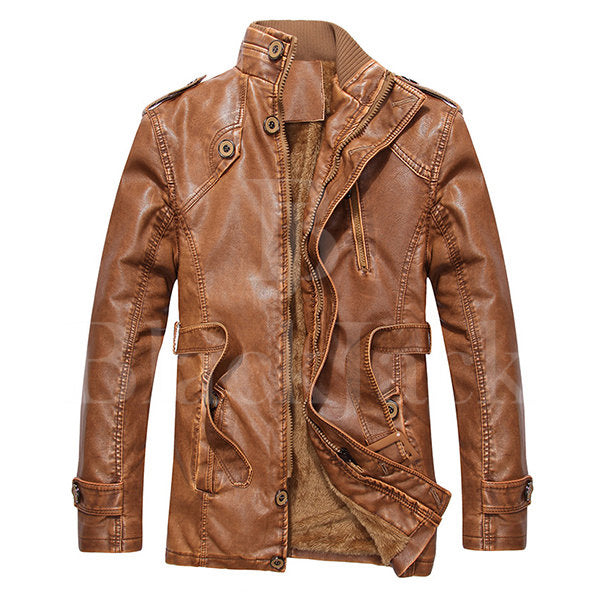 Biker’s leather belt thick Jacket|BlackJack Leathers 