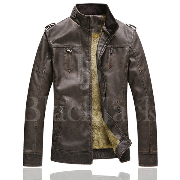 Vintage Faux Leather Biker Jacket|BlackJack Leathers 