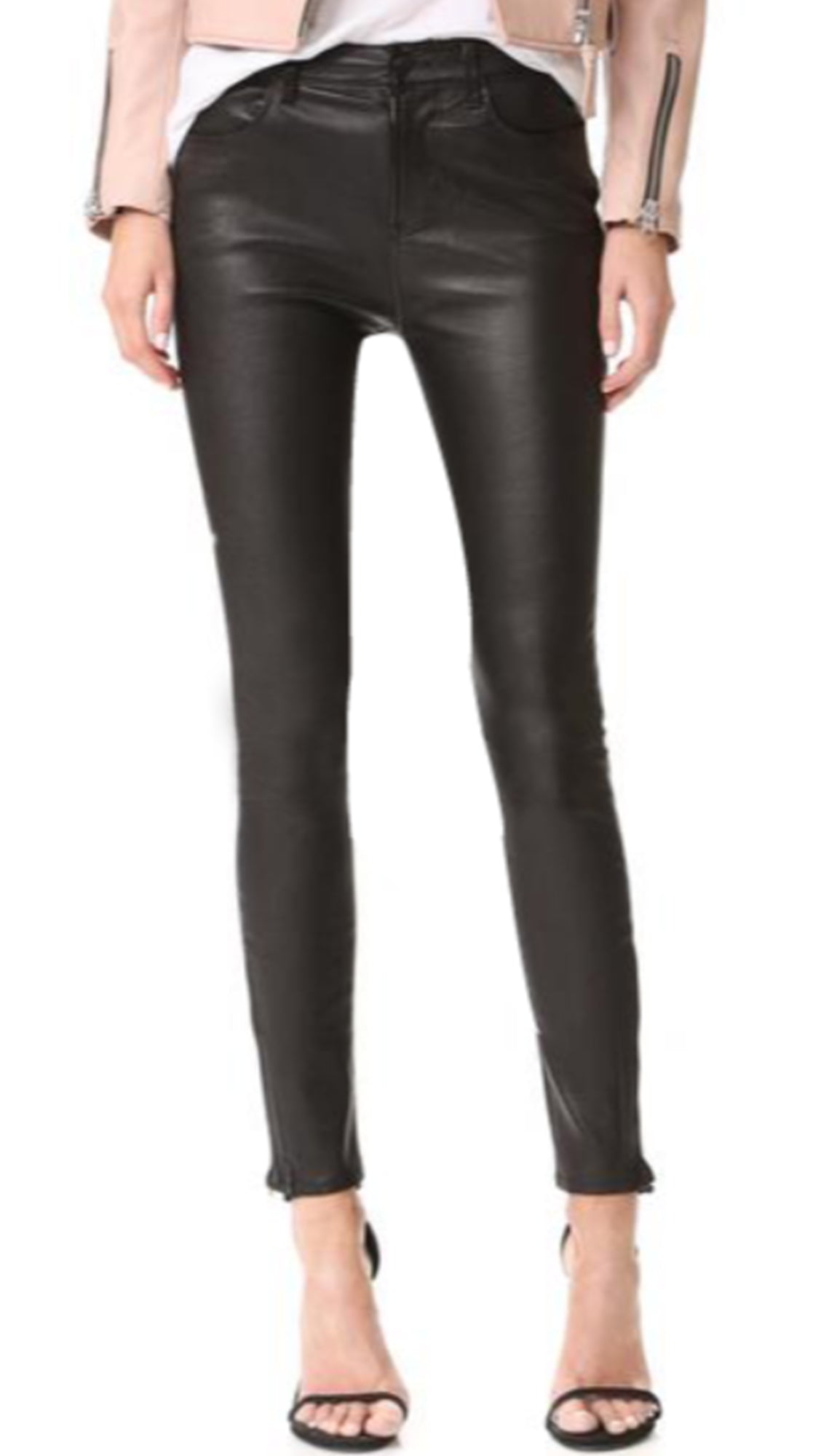 High Rise Leather Pants