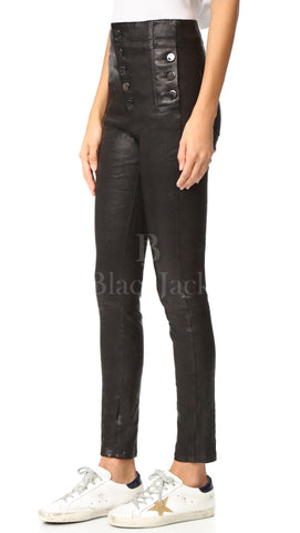 Stud Leather Pants