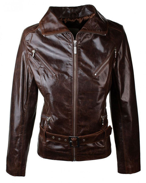 Biker High Neck Vintage Jacket