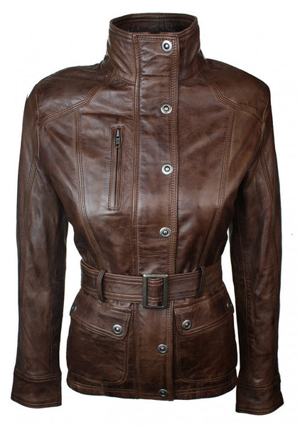 Women Military Slim fit Leather Jacket