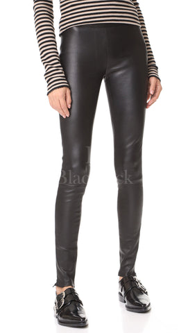 Premium Ankle Zip Leather Pants