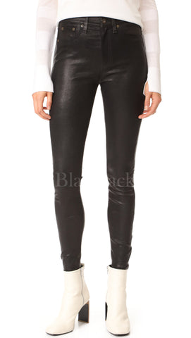 Glossy Leather Pants|BlackJack Leathers 