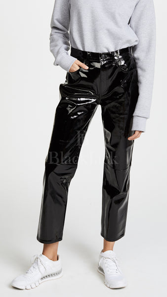 Lustrous Leather Pants