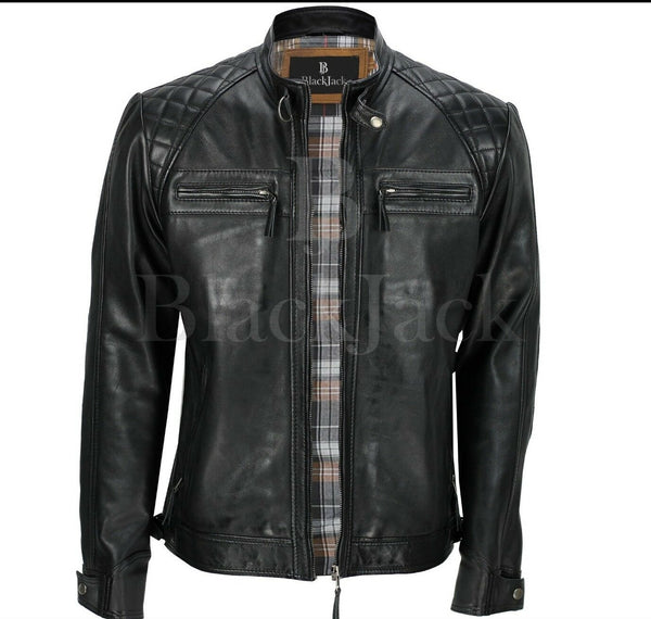 Fancy Inner Buffalo Leather Jacket|BlackJack Leathers 