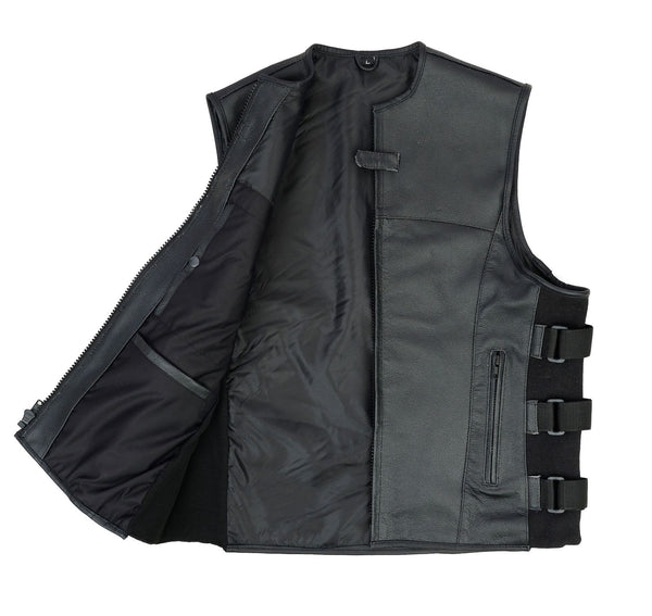 Cowhide leather S.W.A.T Waistcoat|BlackJack Leathers 