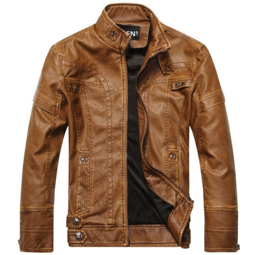 Men Slim Fit Sheep Leather Jacket