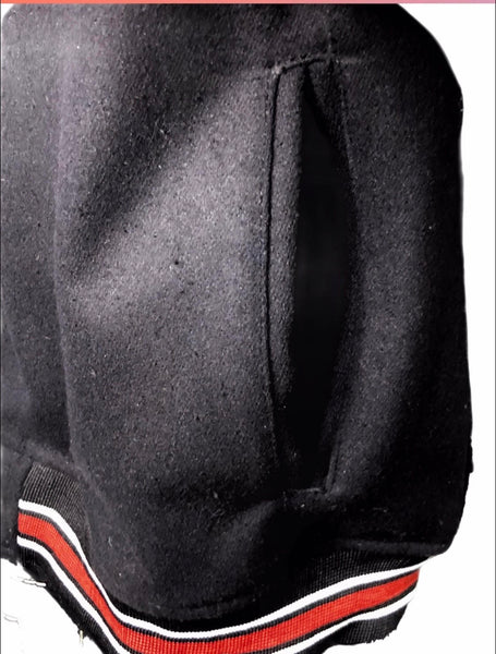 Cowboy bull leather and wool jacket