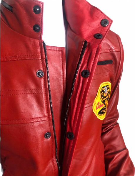 Red Cobra Distressed Leather Jacket