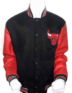 Cowboy bull leather and wool jacket